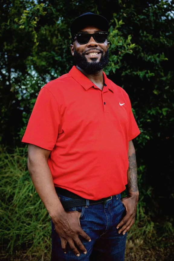 LaChristian Thomas, owner and operator of LRT Lawn Care & Landscaping
